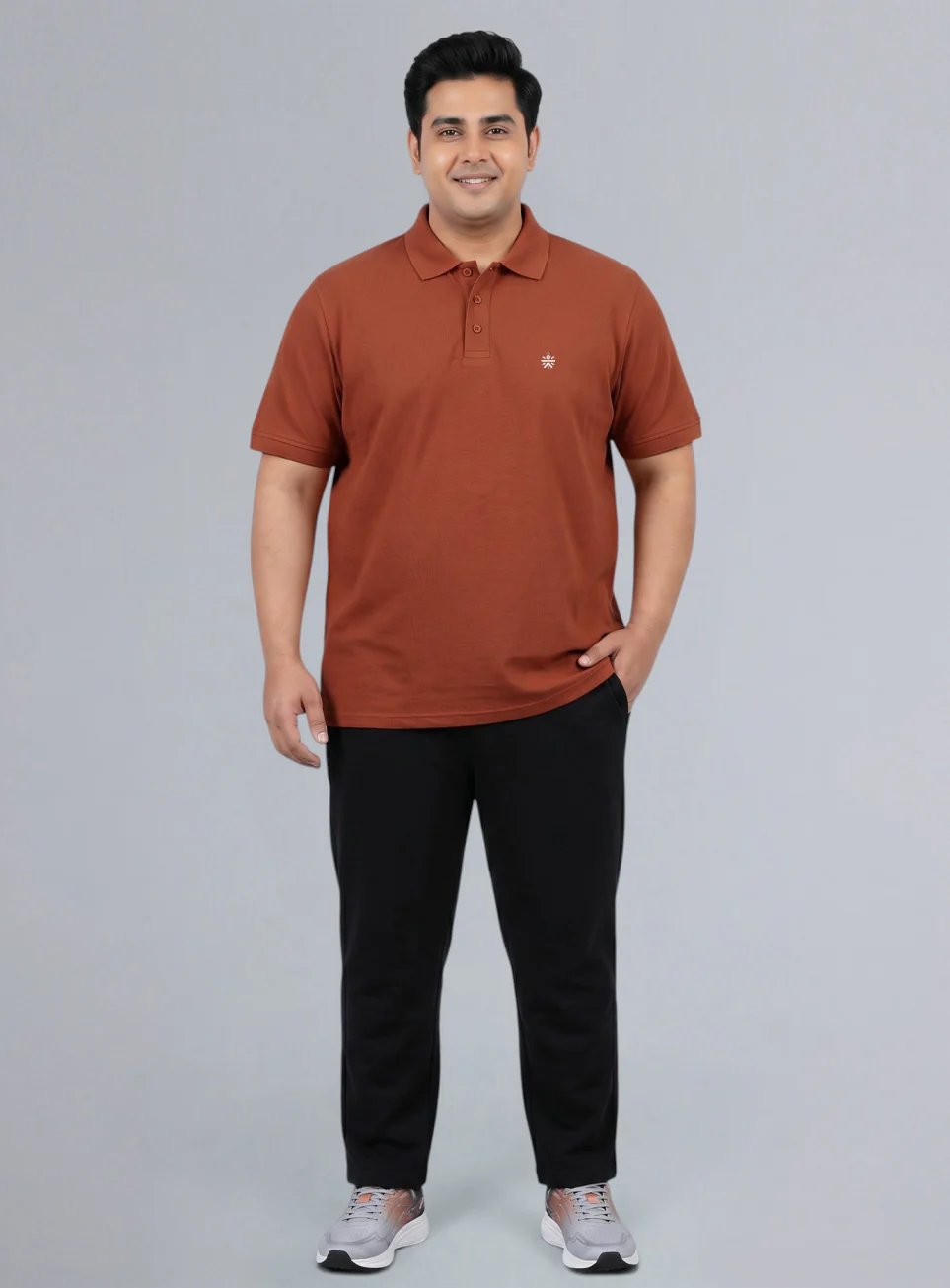 Men's Rust All Day Play Plus Size Polo T-shirt - Image 2