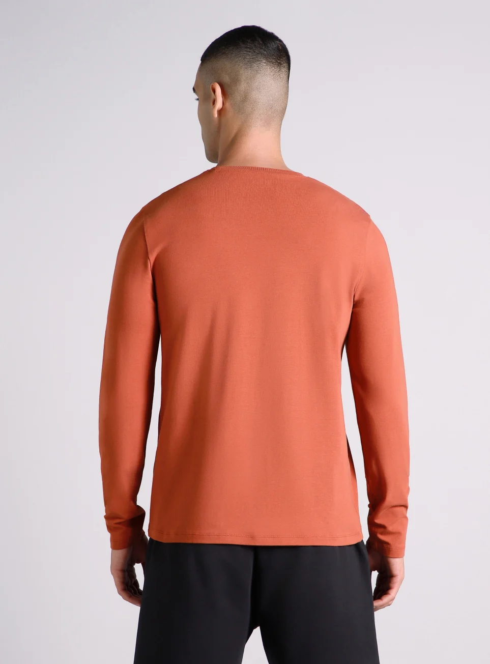 Men's Rust Essential Regular Fit Full Sleeve T-shirt - Image 6