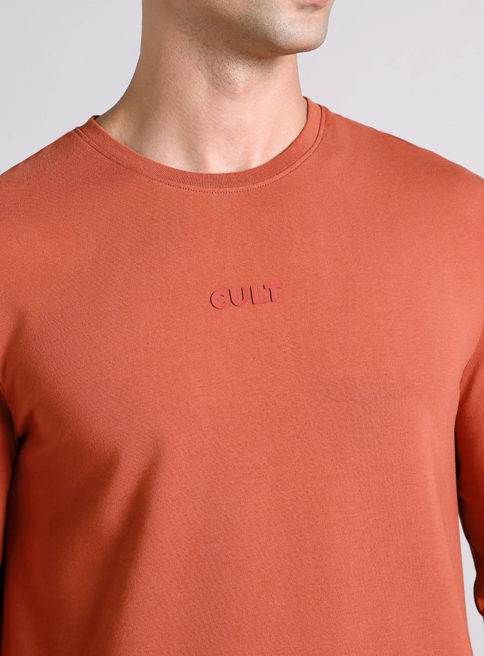 Men's Rust Essential Regular Fit Full Sleeve T-shirt - Image 7