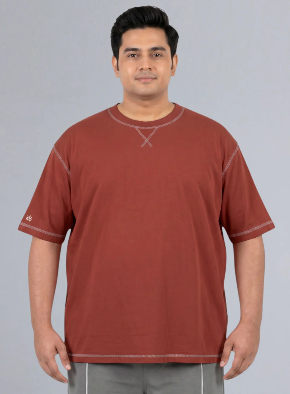 Men's Rust Play Day Plus Size Oversized Fit T-shirt - Image 4
