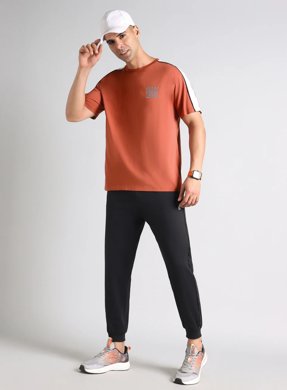 Men's Rust Rest Mode Relaxed Fit T-shirt - Image 3