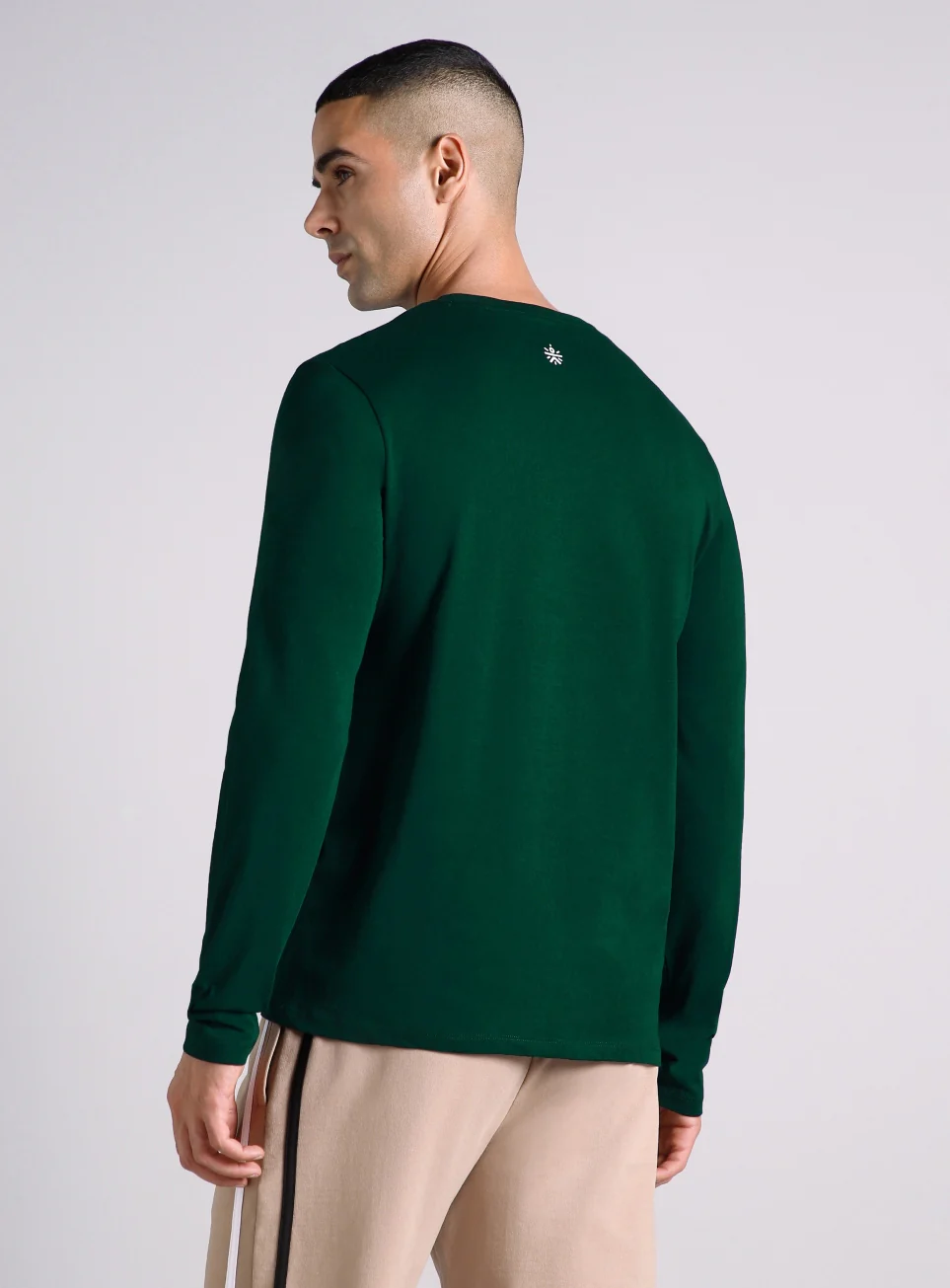 Men's Sea Green Courtside Print Full Sleeve T-shirt - Image 6