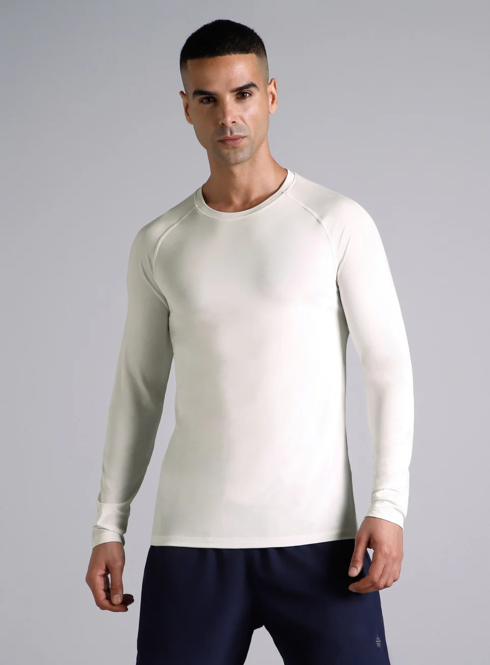Men's White Base Layer Run Full Sleeve T-shirt - Image 4