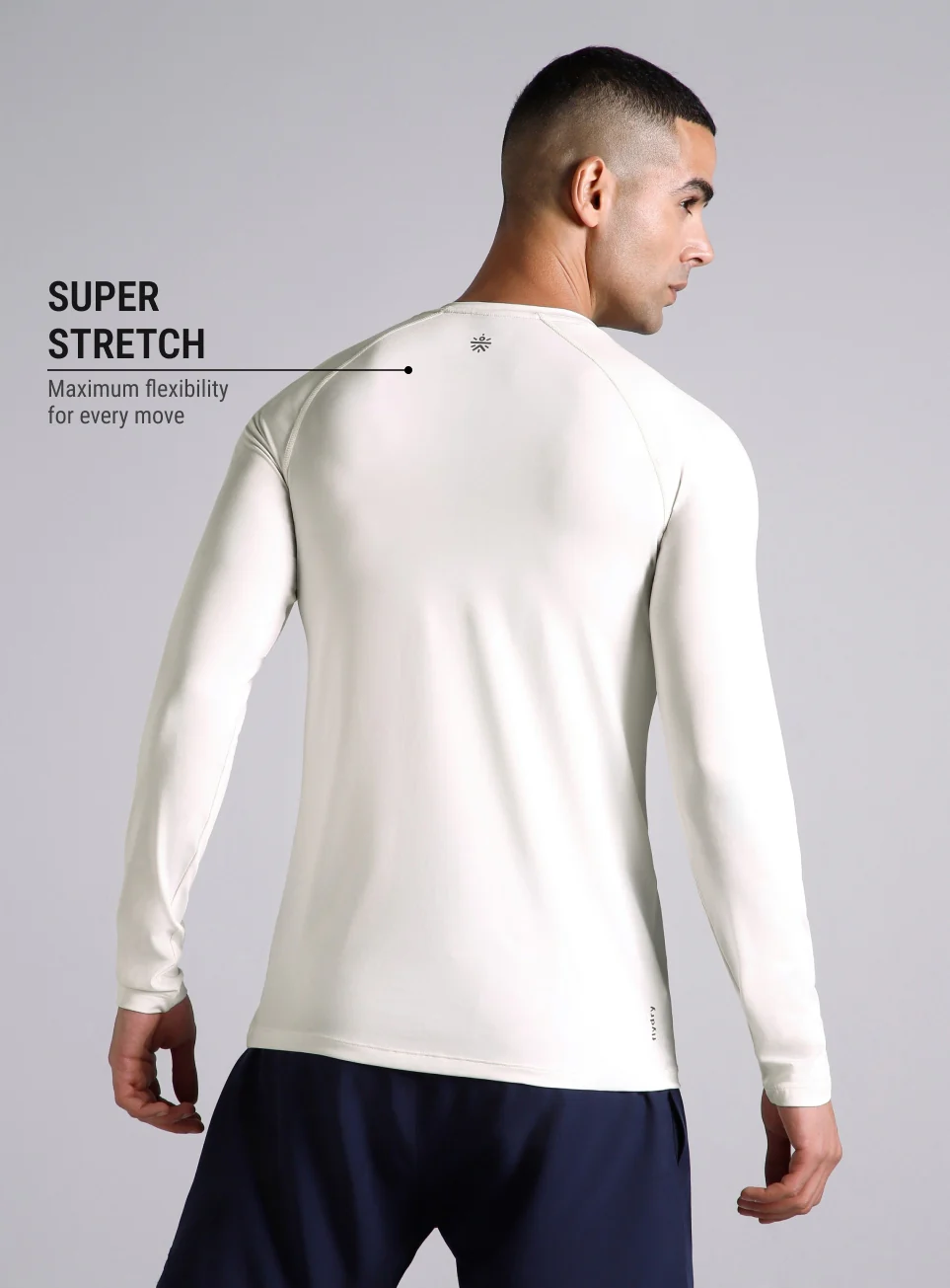 Men's White Base Layer Run Full Sleeve T-shirt - Image 6