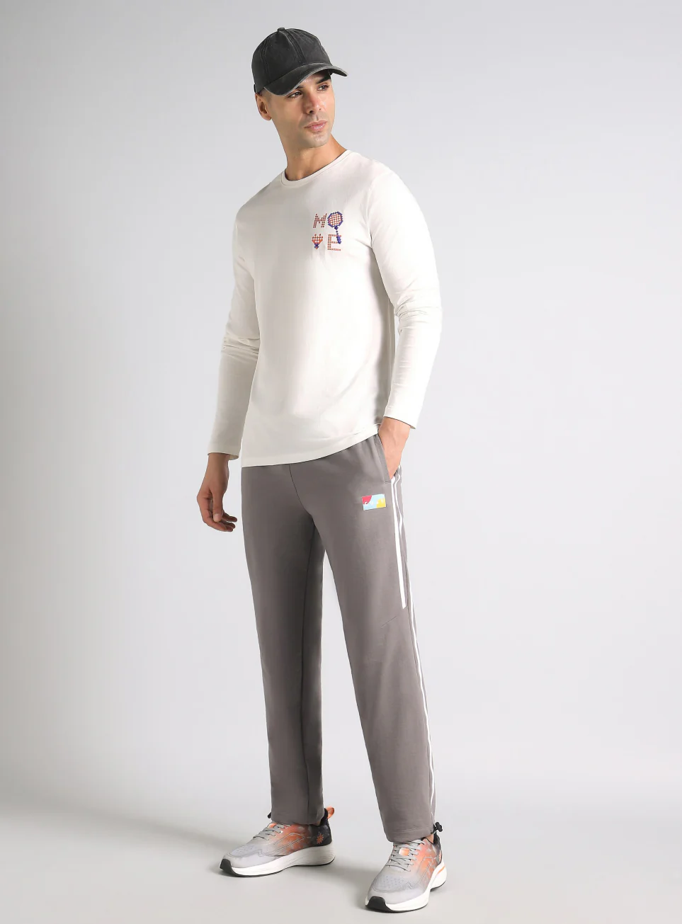 Men's White Courtside Print Full Sleeve T-shirt - Image 2