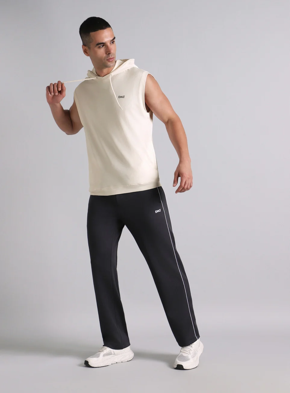 Men's White Fight Combat Hoodie Tank - Image 3