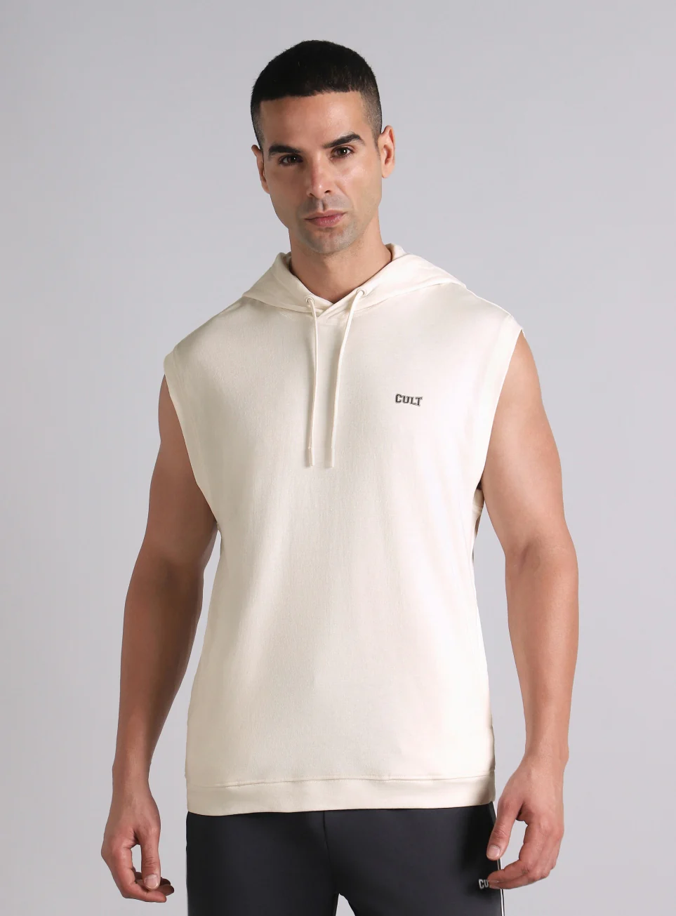 Men's White Fight Combat Hoodie Tank - Image 4