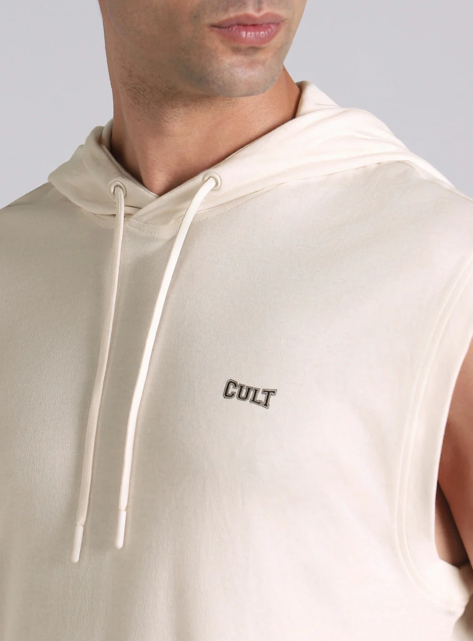 Men's White Fight Combat Hoodie Tank - Image 7