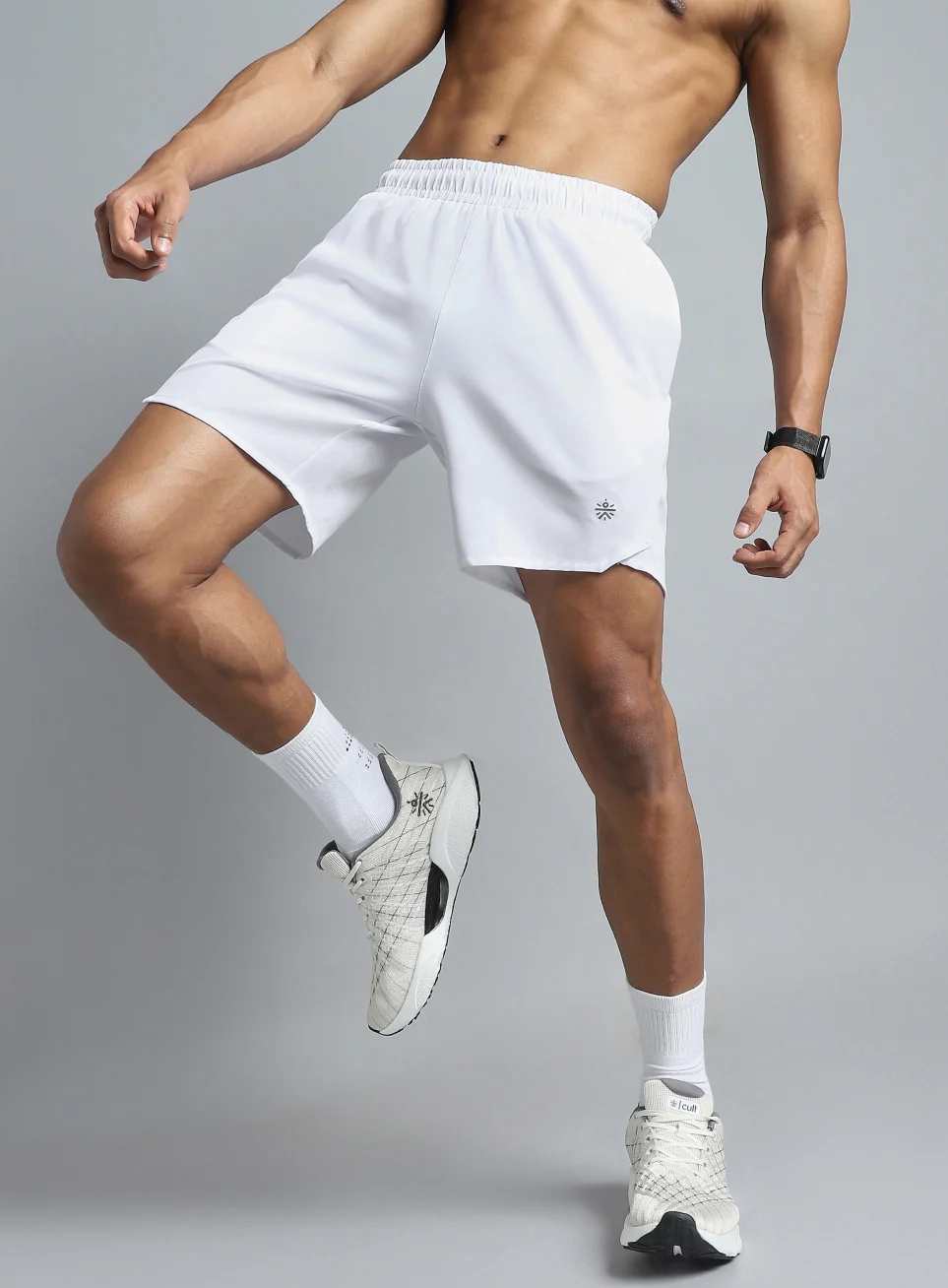 Men's White Iconic Running Shorts