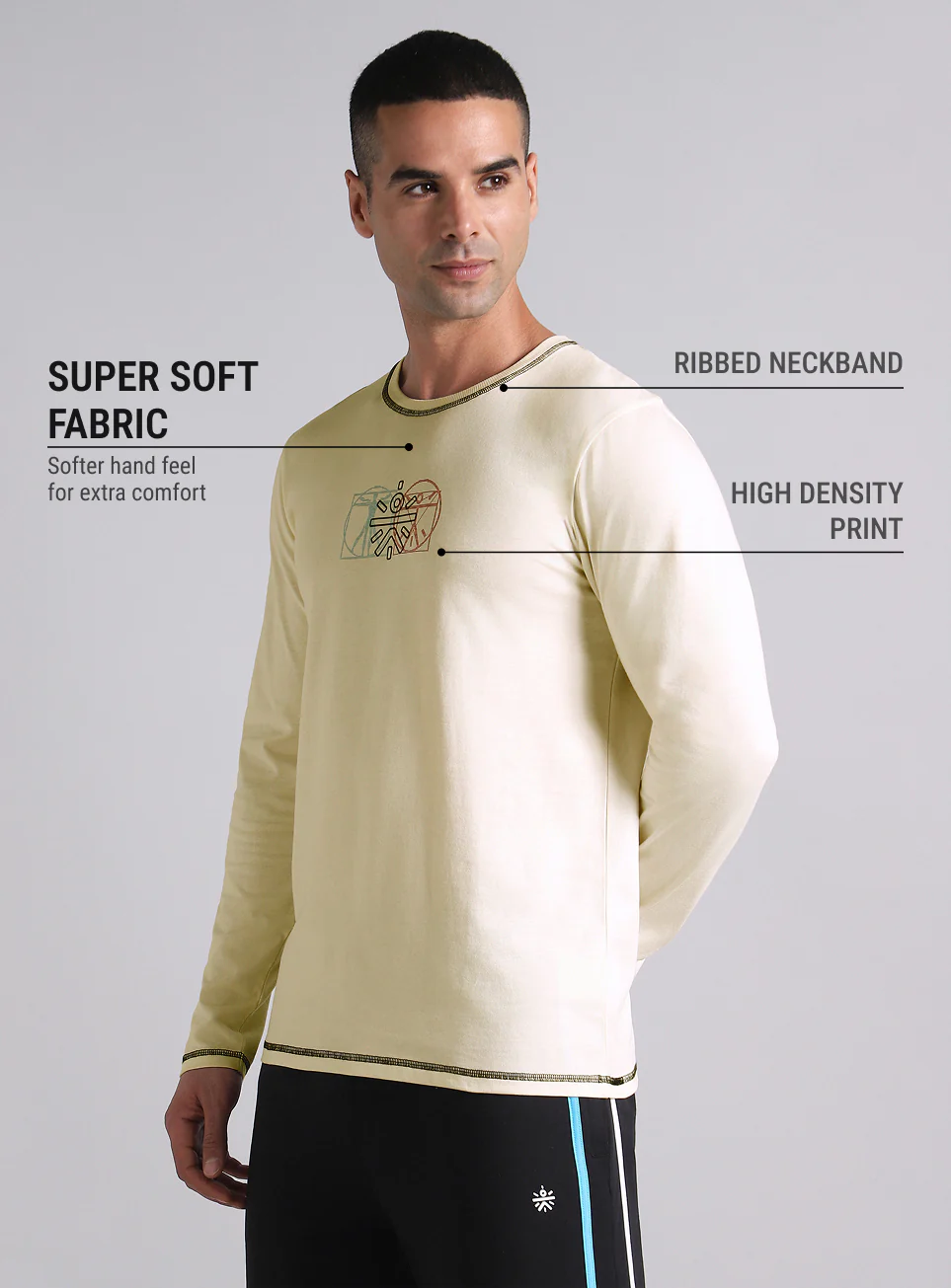 Men's White V-Man Cult Graphic Full Sleeve T-shirt - Image 5