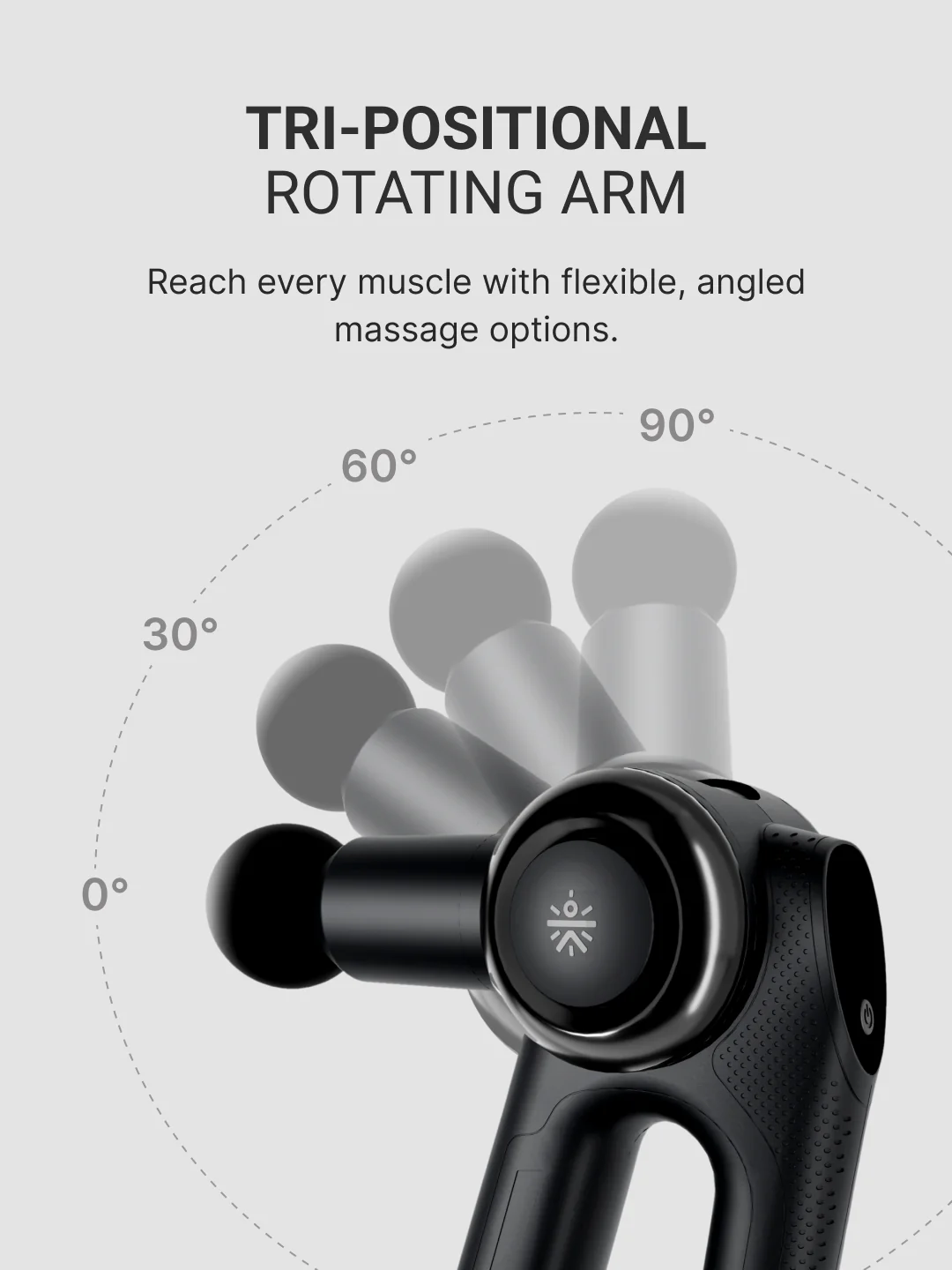 Cult Nitro, Full Body Professional Gun Massager, BLDC Motor, Rotatable Arm, QuietMotion Tech, 4 Interchangeable heads, 5 Speed levels, Silicone head, premium bag. - Image 3