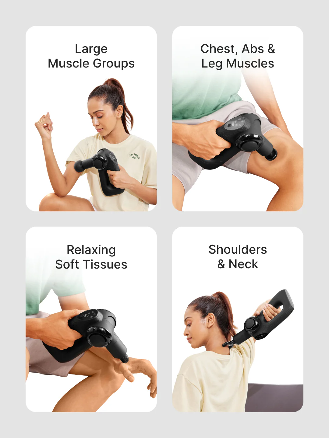 Cult Nitro, Full Body Professional Gun Massager, BLDC Motor, Rotatable Arm, QuietMotion Tech, 4 Interchangeable heads, 5 Speed levels, Silicone head, premium bag. - Image 6