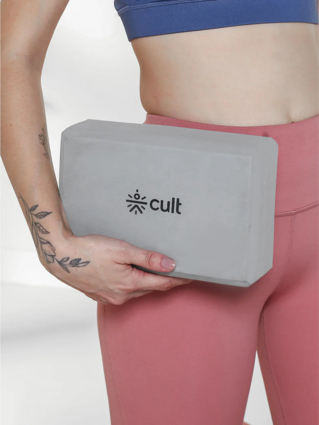 Pack of 2 EVA Yoga Blocks 80mm Dark Grey  Non-Toxic, Anti-Skid & Durable
