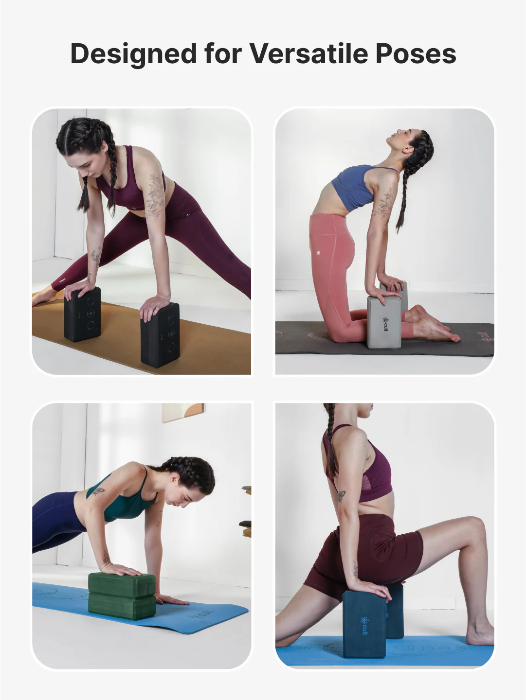 Pack of 2 EVA Yoga Blocks 80mm Dark Grey  Non-Toxic, Anti-Skid & Durable - Image 7
