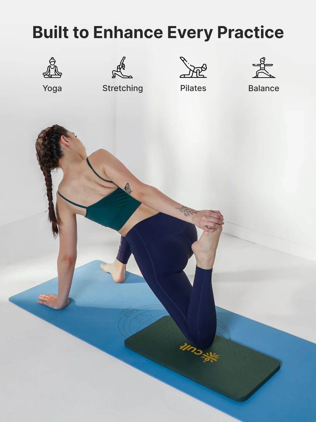 Pack of 2 EVA Yoga Knee Pads 20mm Green Non-Toxic, Anti-Skid & Durable - Image 6