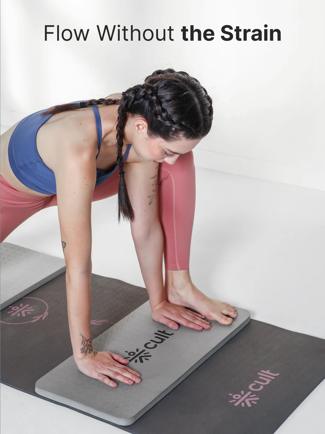 Pack of 2 EVA Yoga Knee Pads 20mm Grey Non-Toxic, Anti-Skid & Durable - Image 2