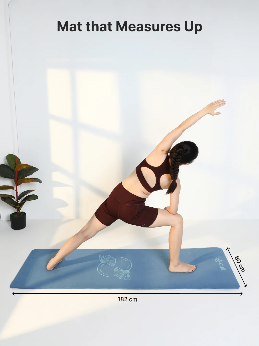 CULT TPE Yoga Mat 10mm Extra Thick with Carry Strap and Bag Non-Toxic, Latex-Free, Anti-Slip, Tear-Resistant & Lightweight Superior Cushioning for Joint Support, Meditation & Home Workouts- Teal - Image 9