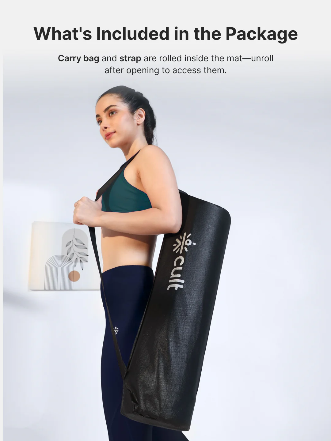 CULT TPE Yoga Mat 6mm with Carry Bag & Strap Eco-Friendly, Non-Slip, Lightweight & Durable Exercise Mat for Yoga, Pilates, Meditation & Home Workouts Lavender Marble Print - Image 9