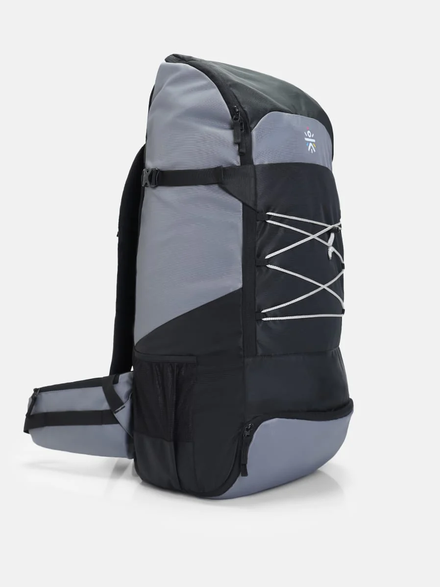 cult 65 Litre Travel Backpack Hiking Trekking Bag Camping Rucksack with Water Proof Rain Cover, Shoe Compartment Grey 