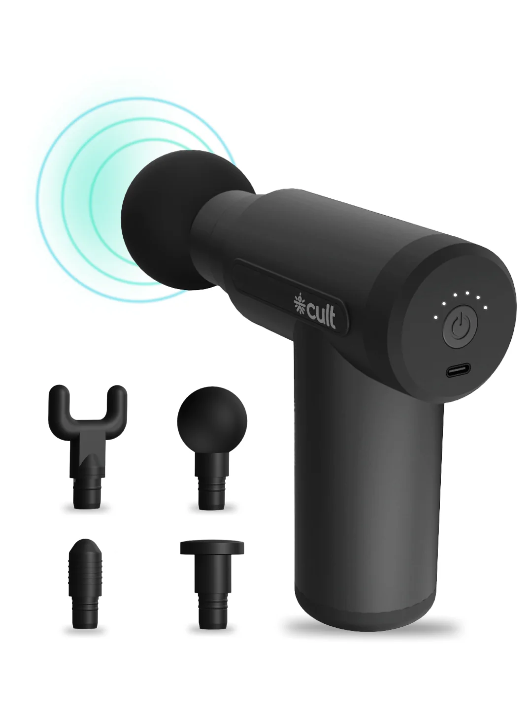 Cult Volt, Full Body Professional Gun Massager, QuietMotion Tech, Deep Tissue Percussions, upto 4 hours of battery, 6 Speed levels, Silicone head, Lightweight, Carry Pouch.