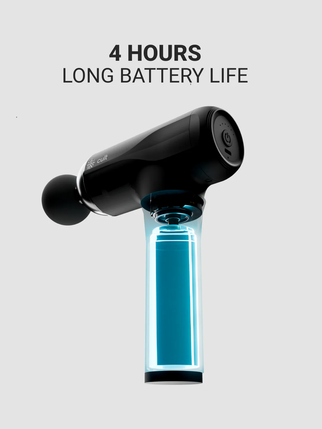 Cult Volt Neo Portable Massage Gun | Upto 4 hour long Battery, Silicone Head, Muscle Pain Relief - Image 5