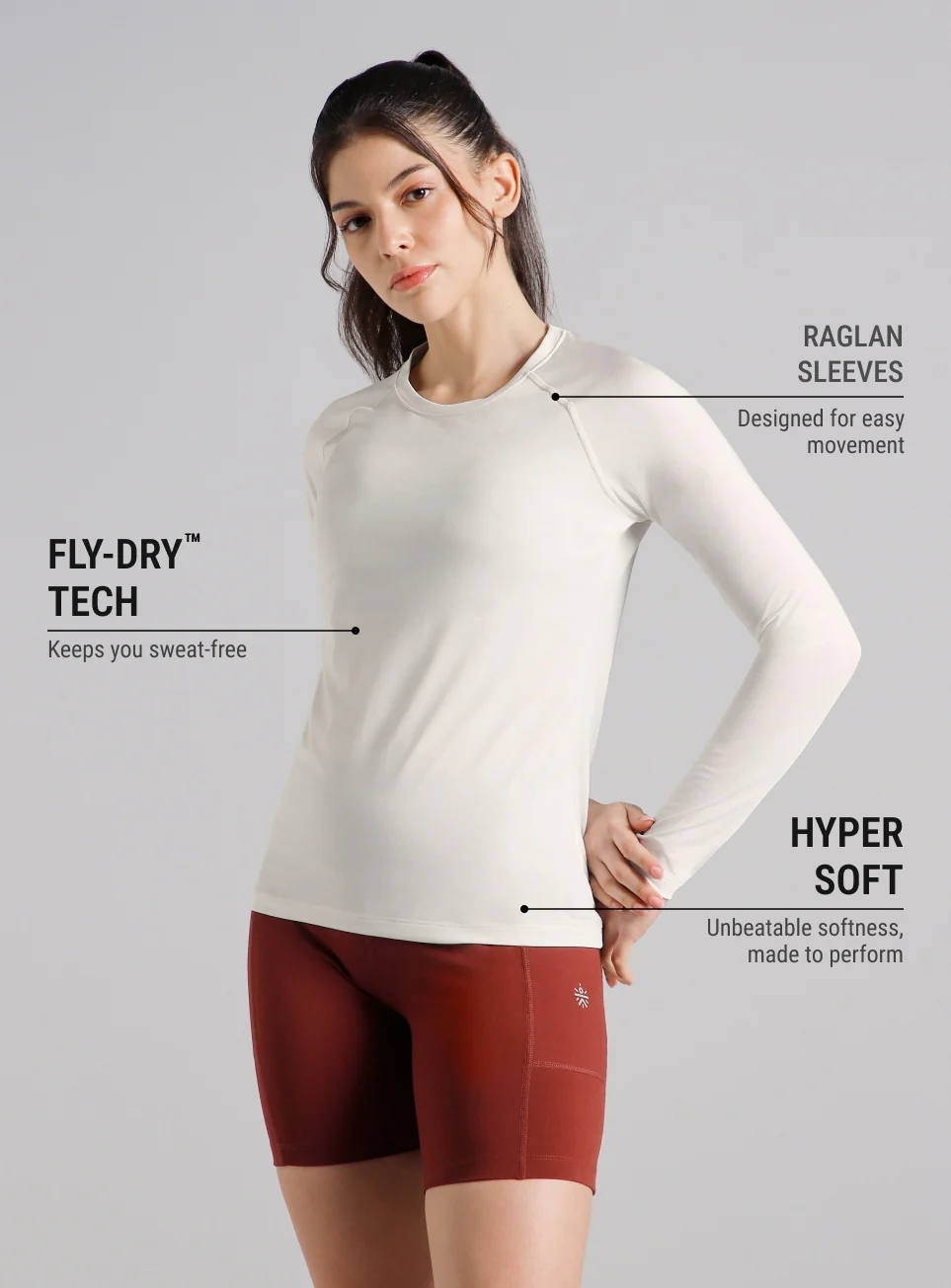 Women's Base Layer White Compression Running Top - Image 5