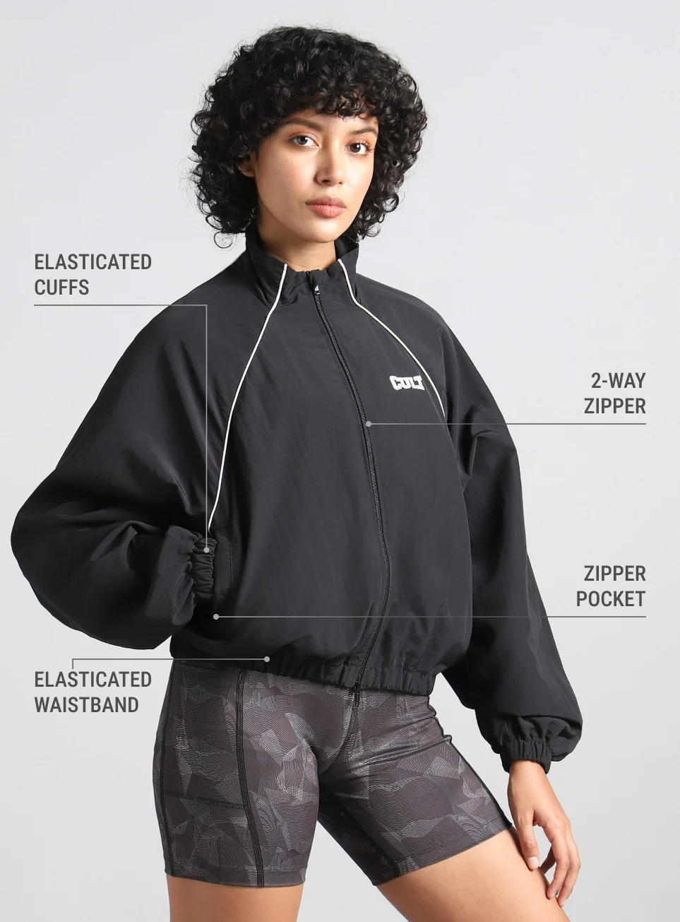 Women's Black Combat Pro Relaxed Fit Jacket - Image 5