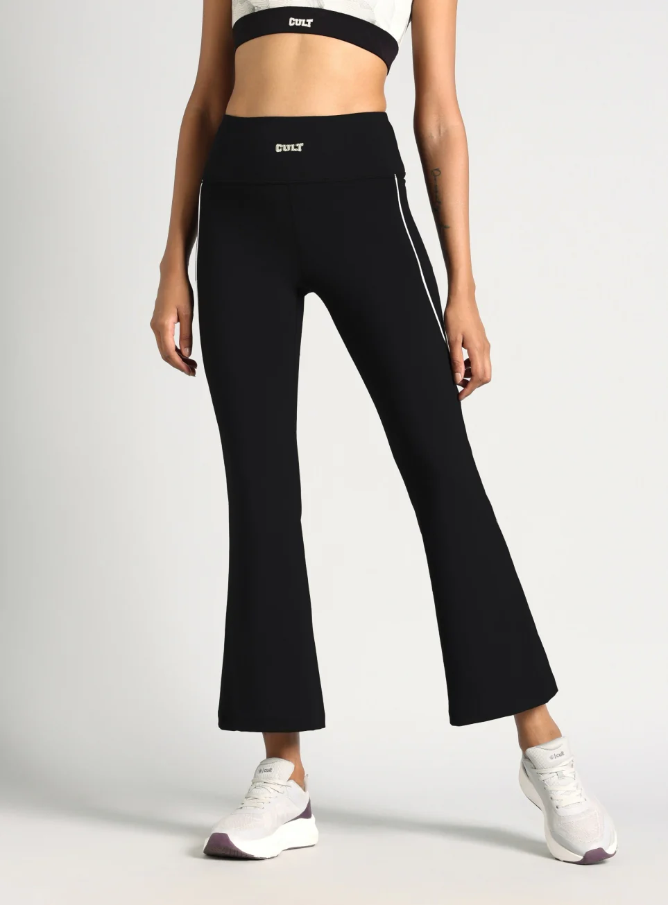 Women's Black Combat Training COMflex Training Flarepants - Image 4