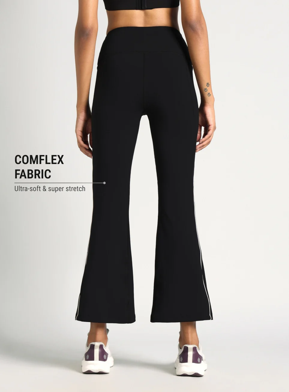 Women's Black Combat Training COMflex Training Flarepants - Image 6