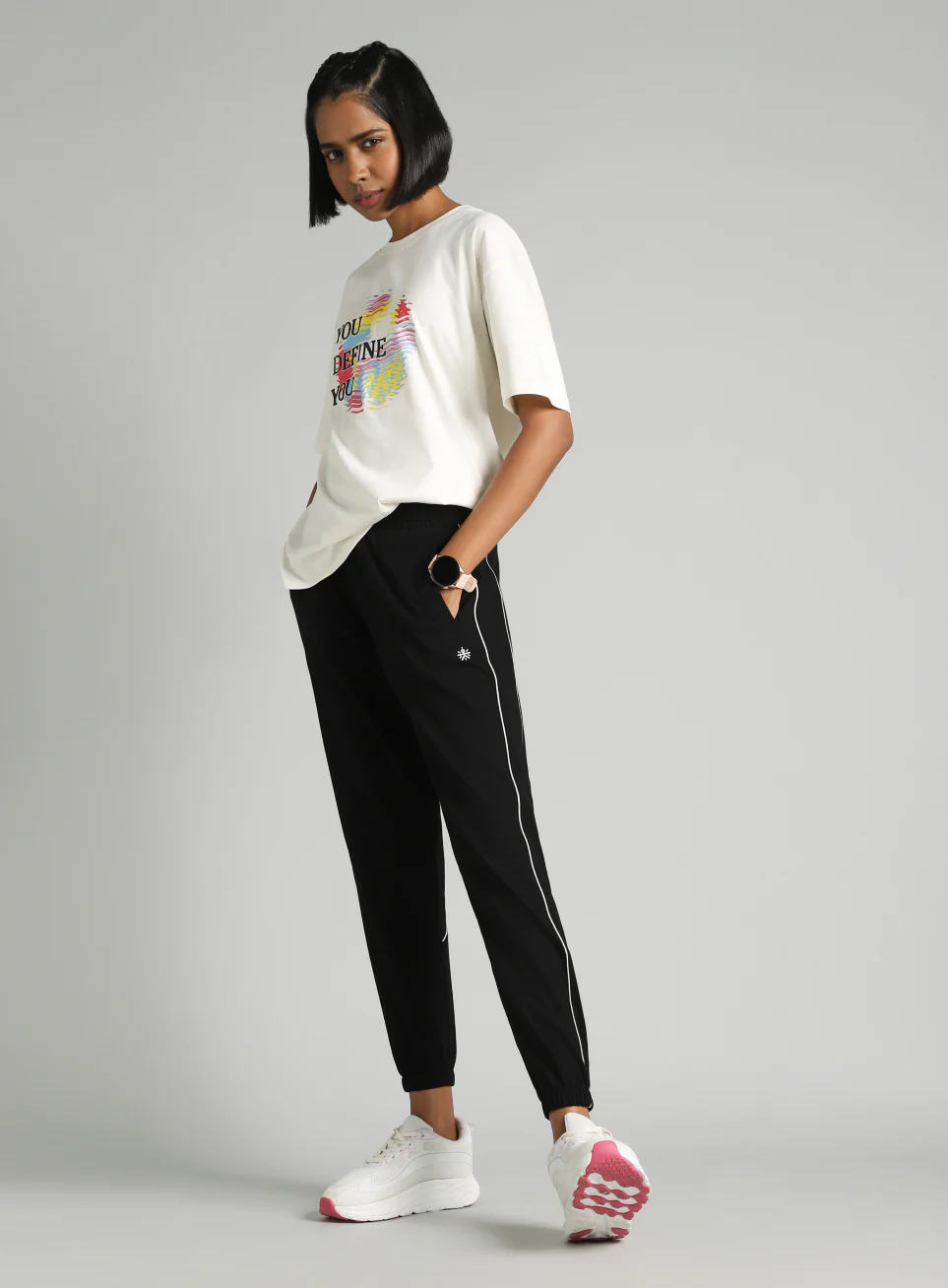 Women's Black Cult Play Panelled Joggers - Image 3