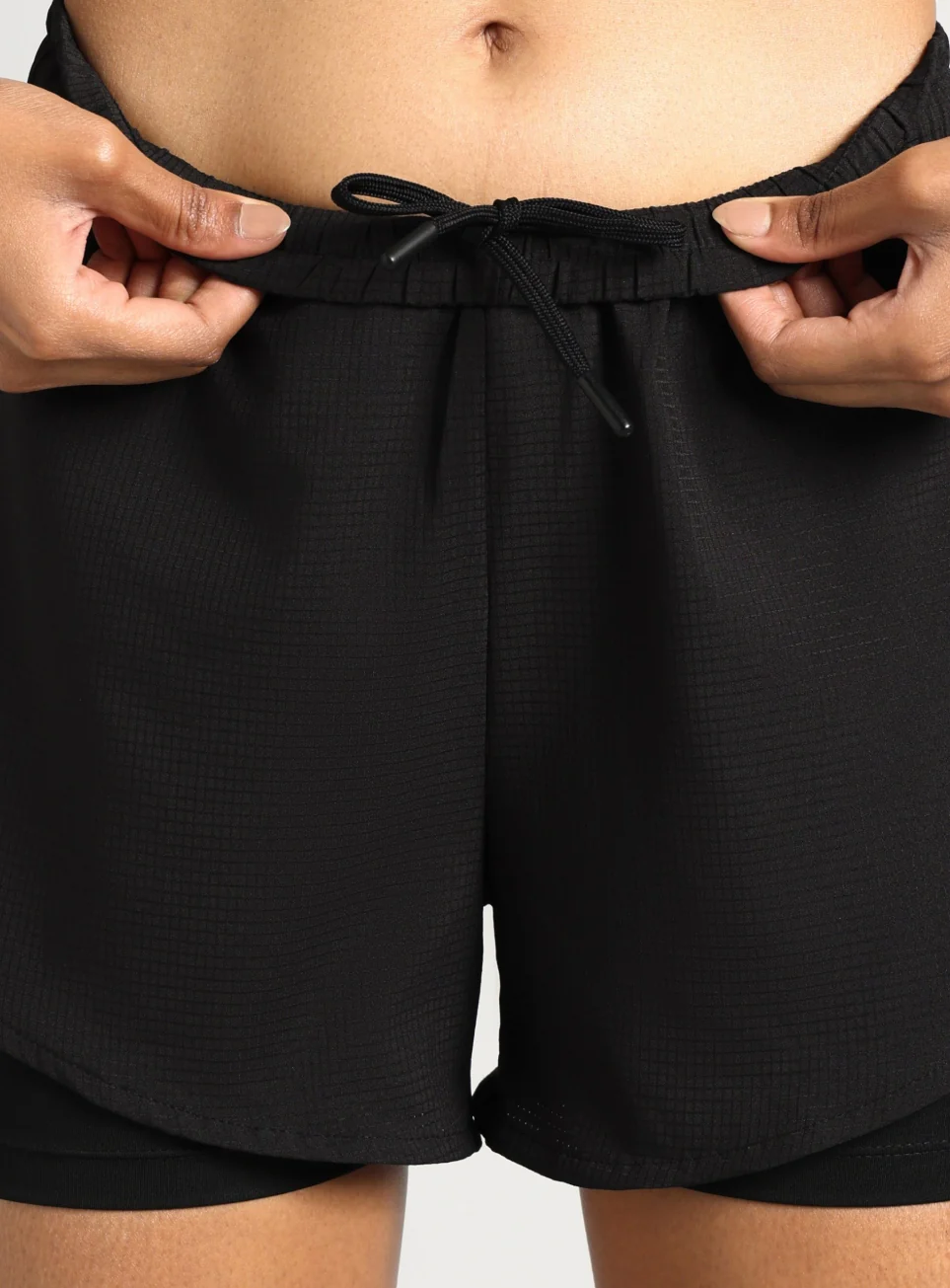 Women's Black Cult Zero Strider Shorts with Inner Shorts - Image 10