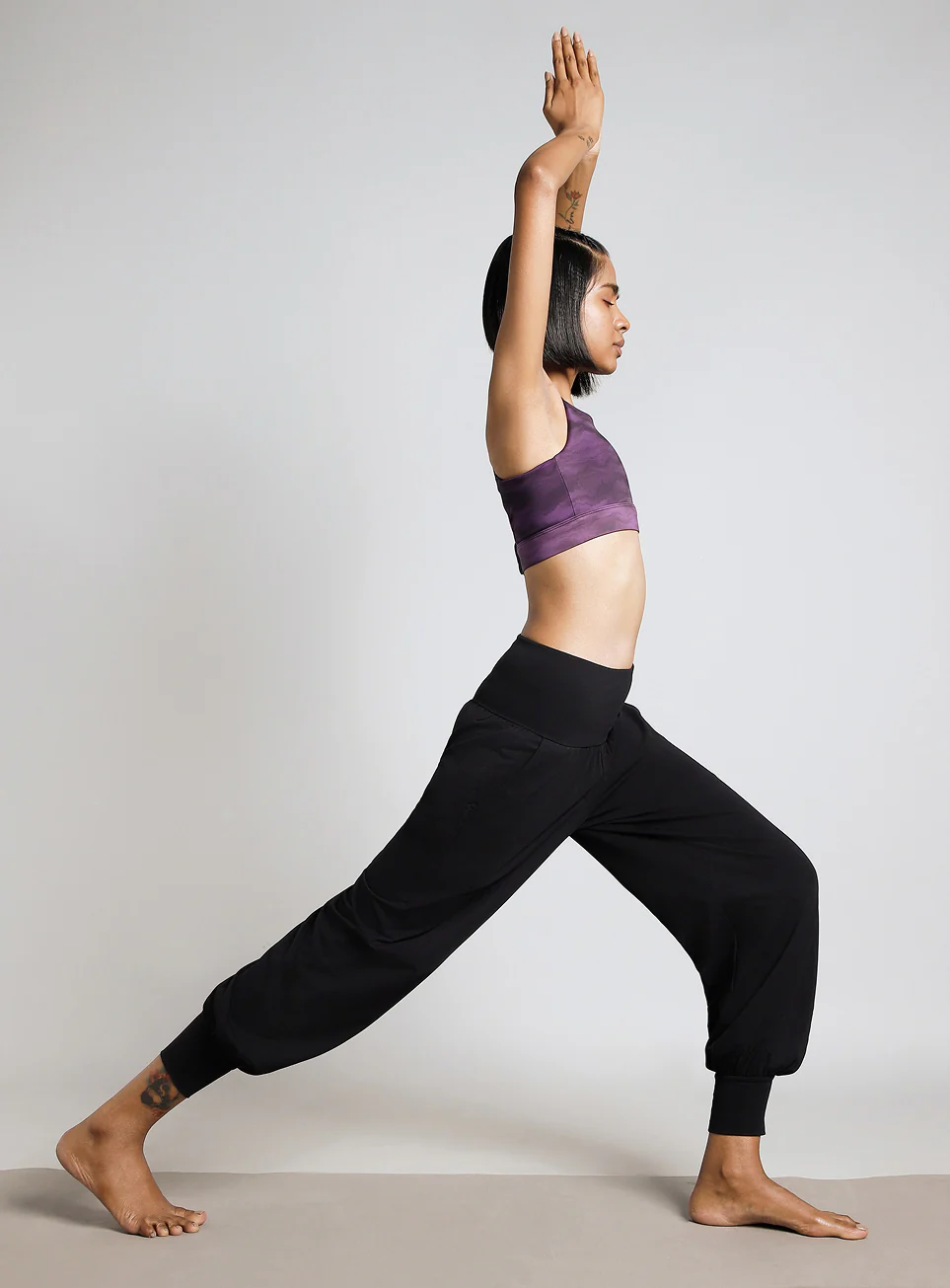 Women's Black Flow and Form Relaxed Yoga Joggers - Image 3