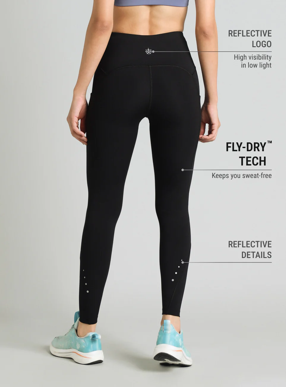 Women's Black Flow Form Yoga COMFlex Tights - Image 6