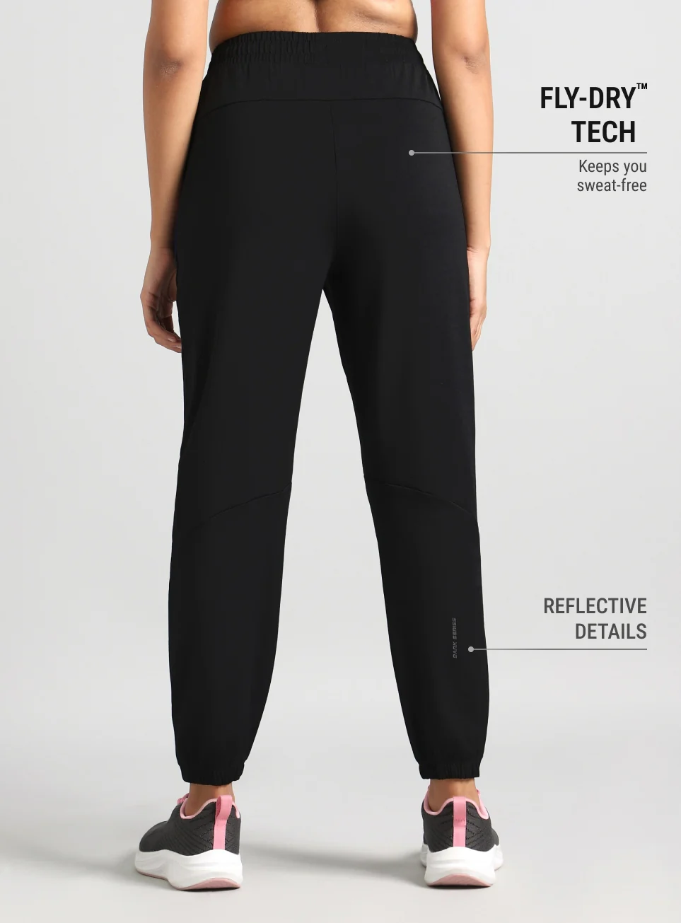 Women's Black Halo Night Run Joggers - Image 6