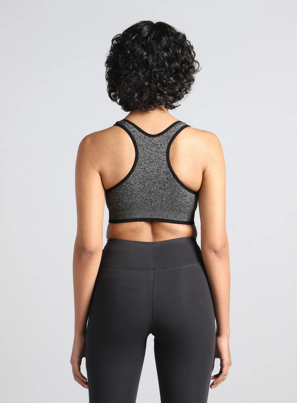 Women's Black Medium Support Seamless Reversible Bra - Image 6