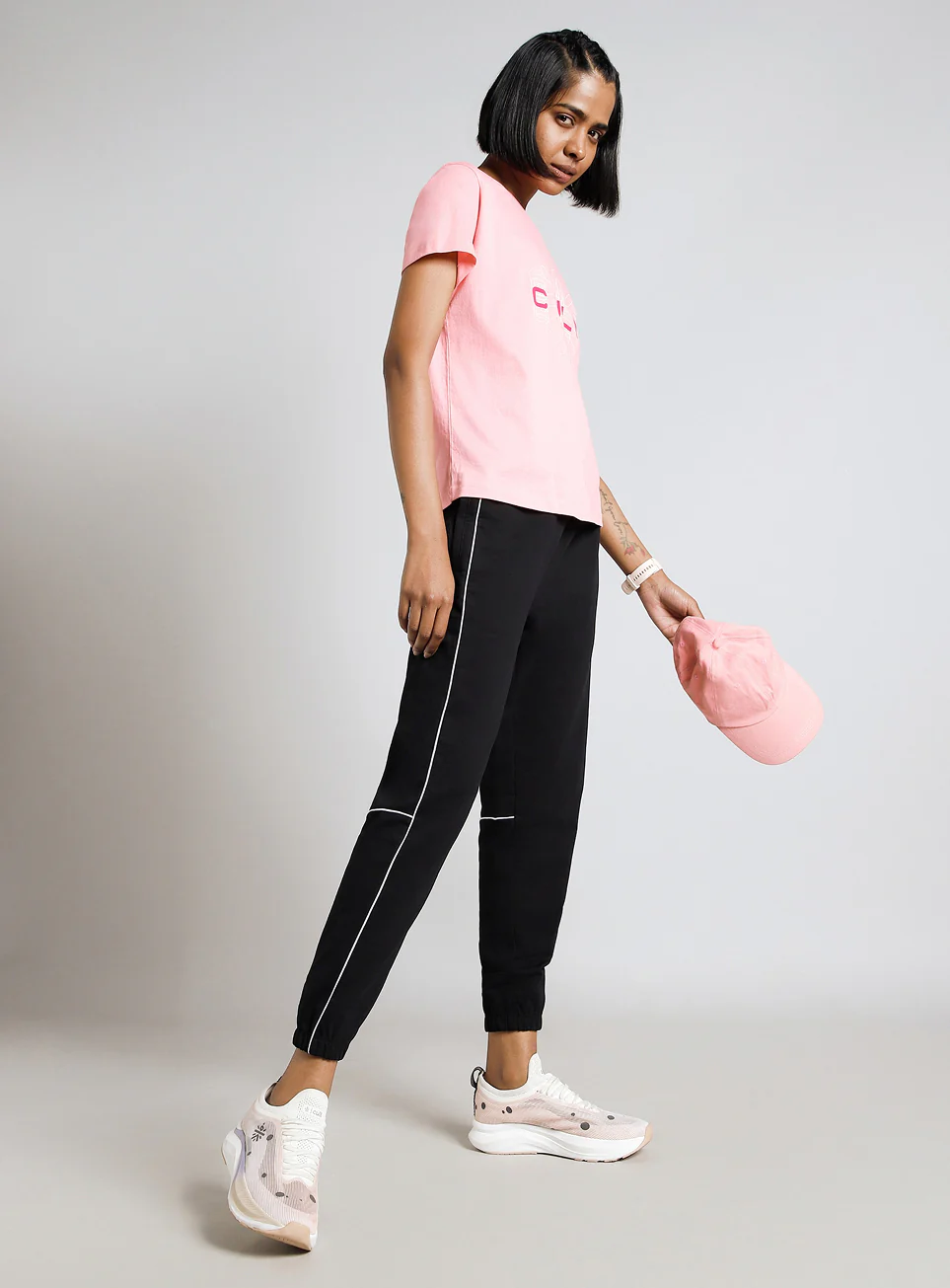 Women's Black Panel Highlight Joggers - Image 3