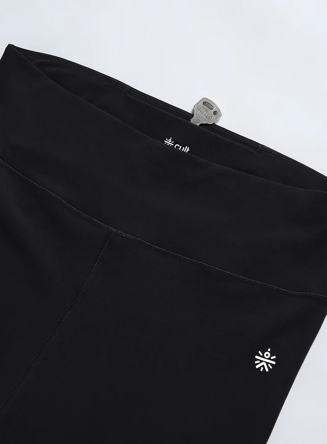 Women's Black Plus Size Graphic Branded COMFlex Training Tights - Image 8