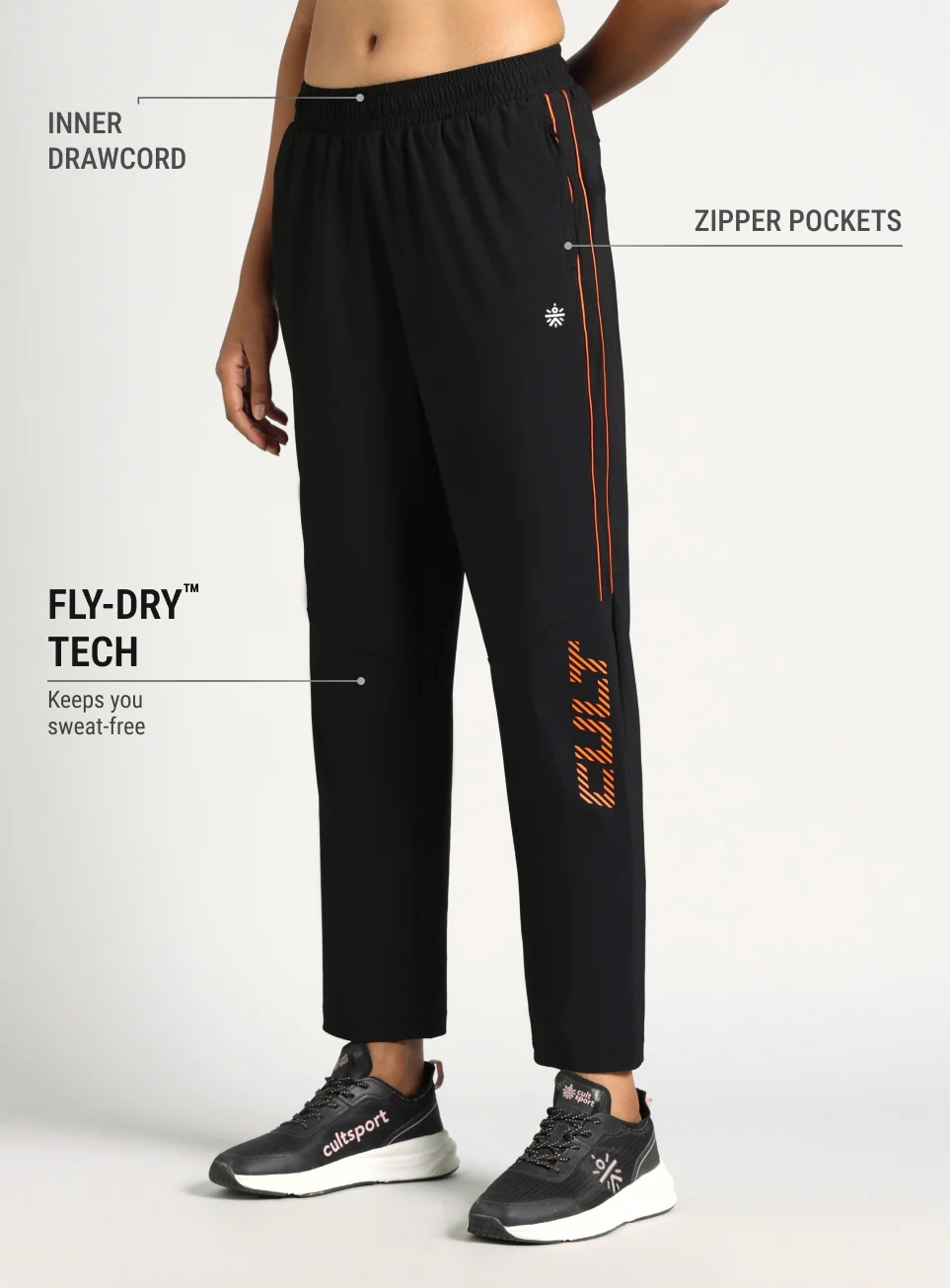 Women's Black Pop Up Active Pants - Image 5