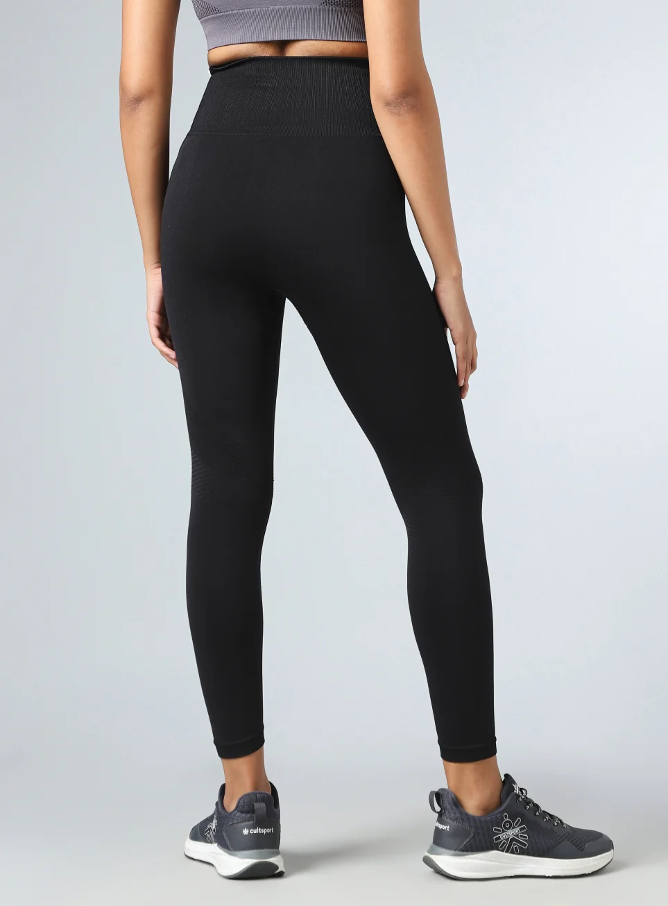 Women's Black Sculpt Seamless Tights - Image 6