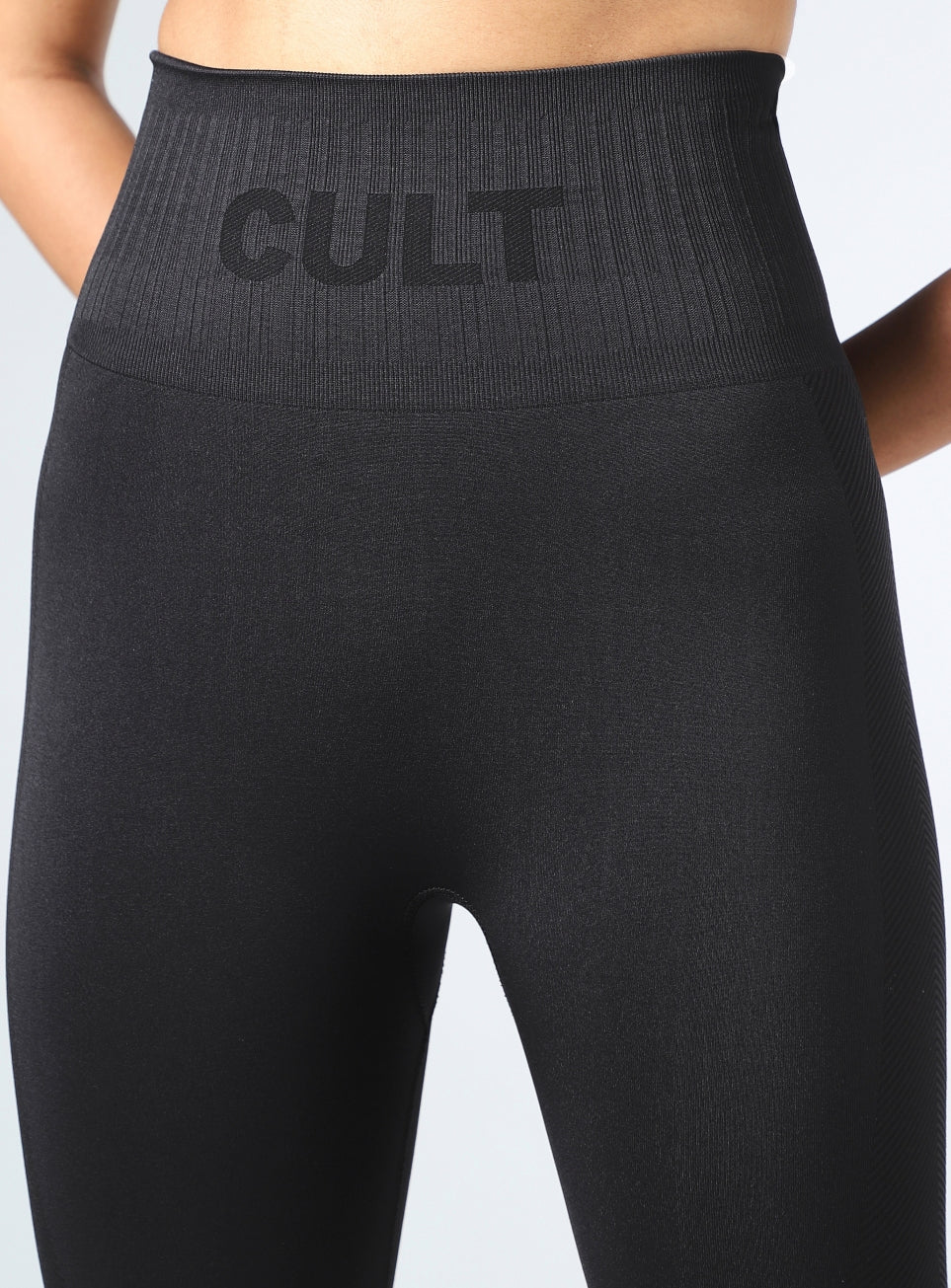 Women's Black Sculpt Seamless Tights - Image 8
