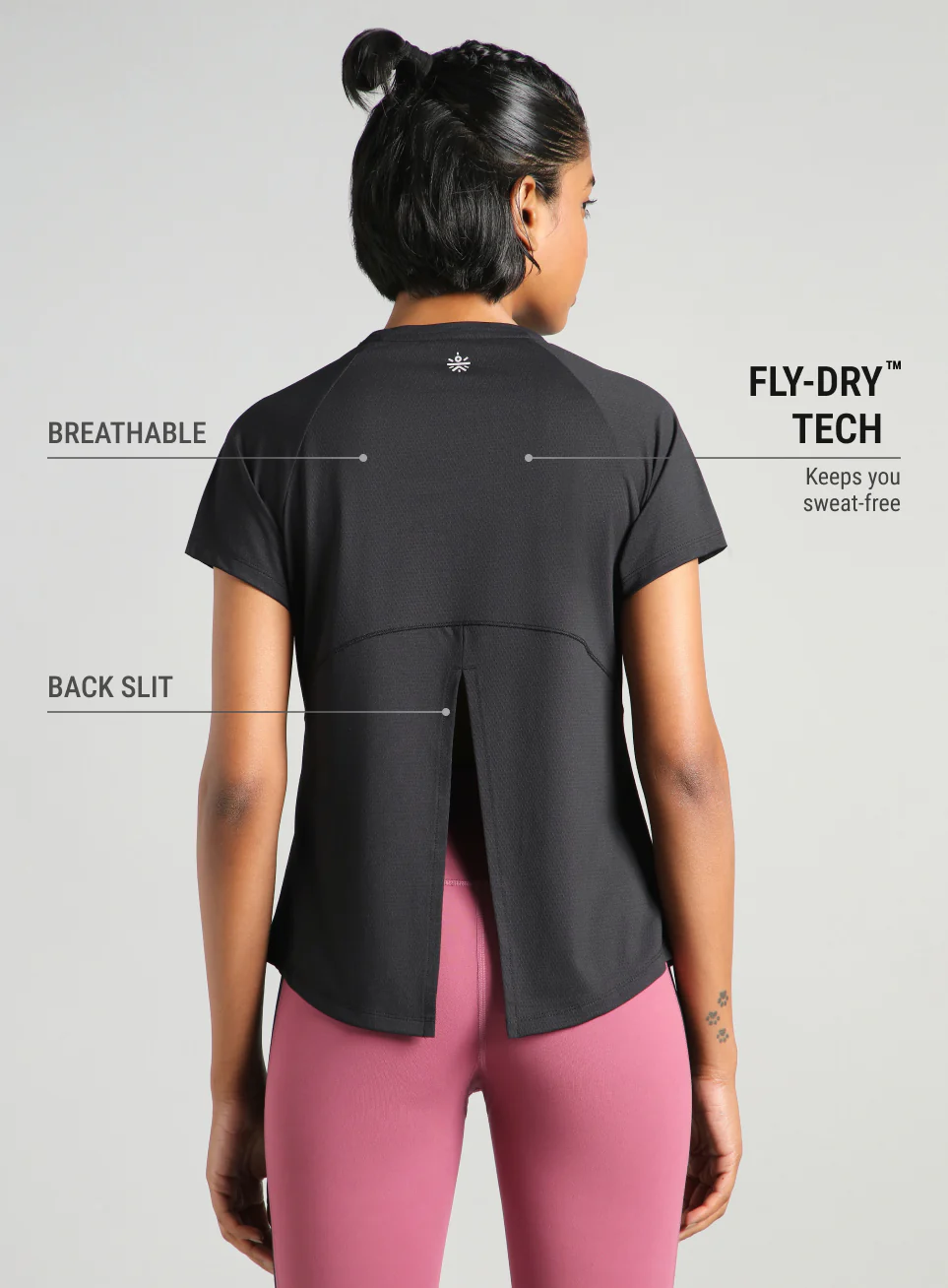 Women's Black Flow HIIT Top - Image 6