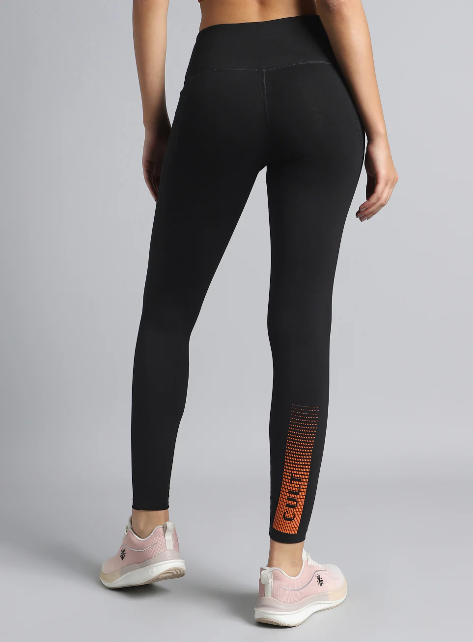 Women's Black Yoga Flow Cotton Graphic Tights
