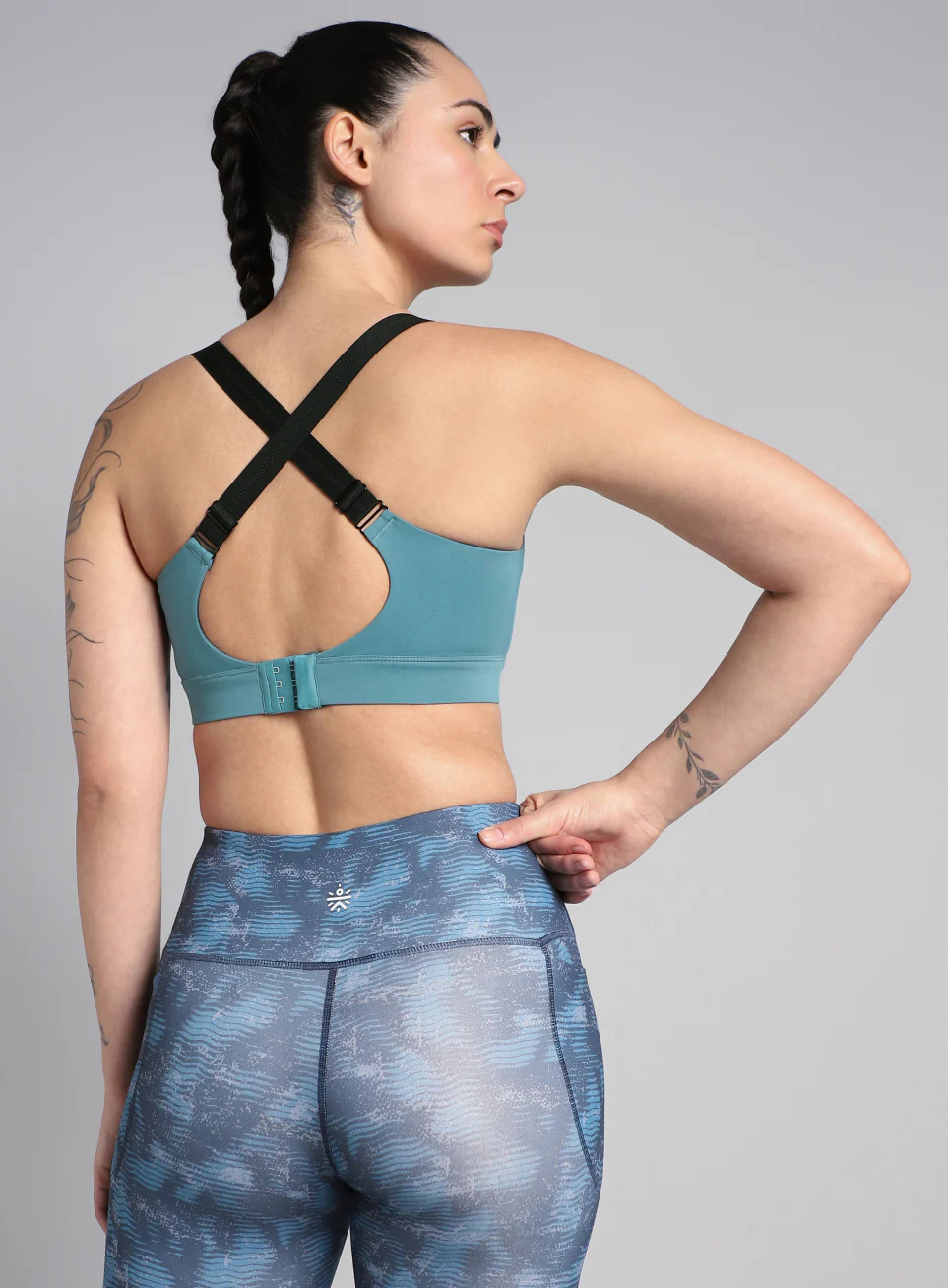 Women's Blue High Impact Running Bra