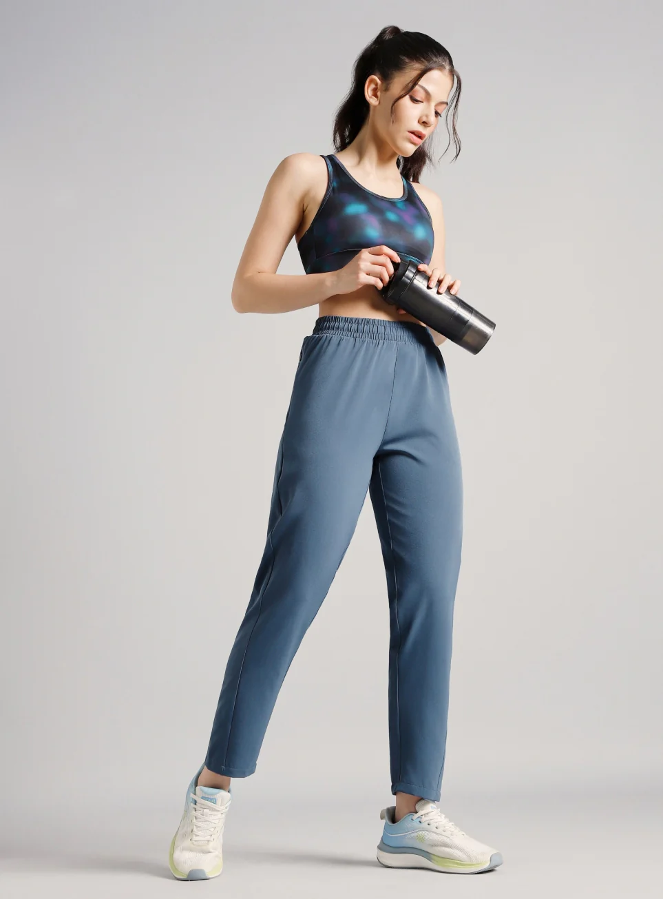 Women's Blue Pace Pro Running Trackpants - Image 2