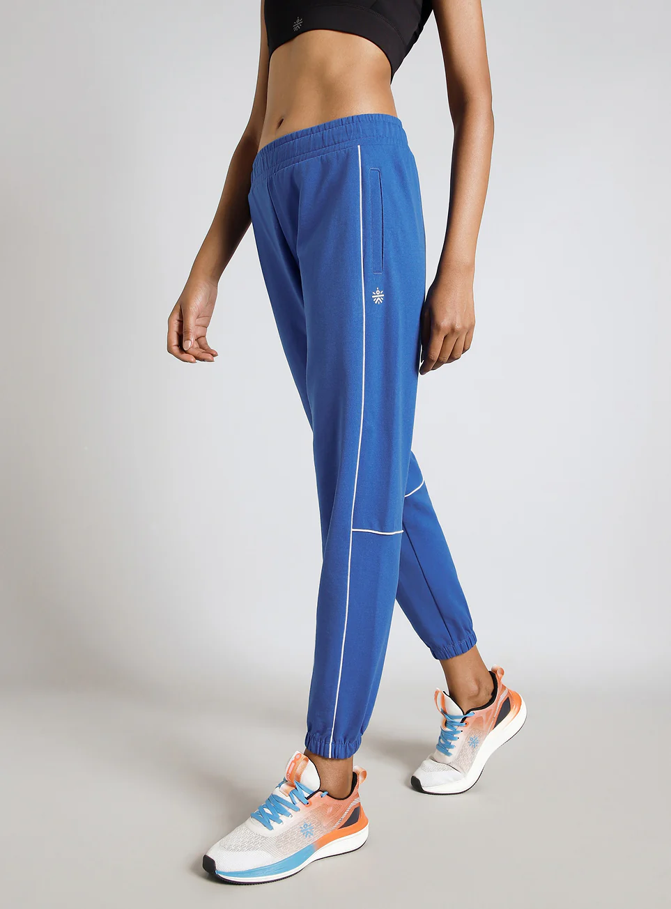 Women's Blue Panel Highlight Joggers