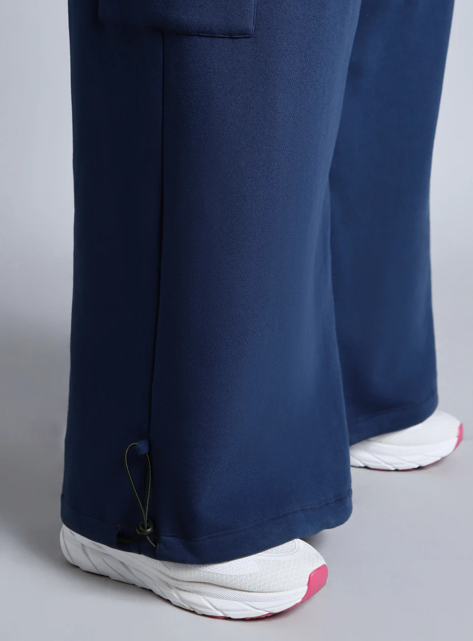 Women's Blue Plus Size Utility Joggers - Image 10