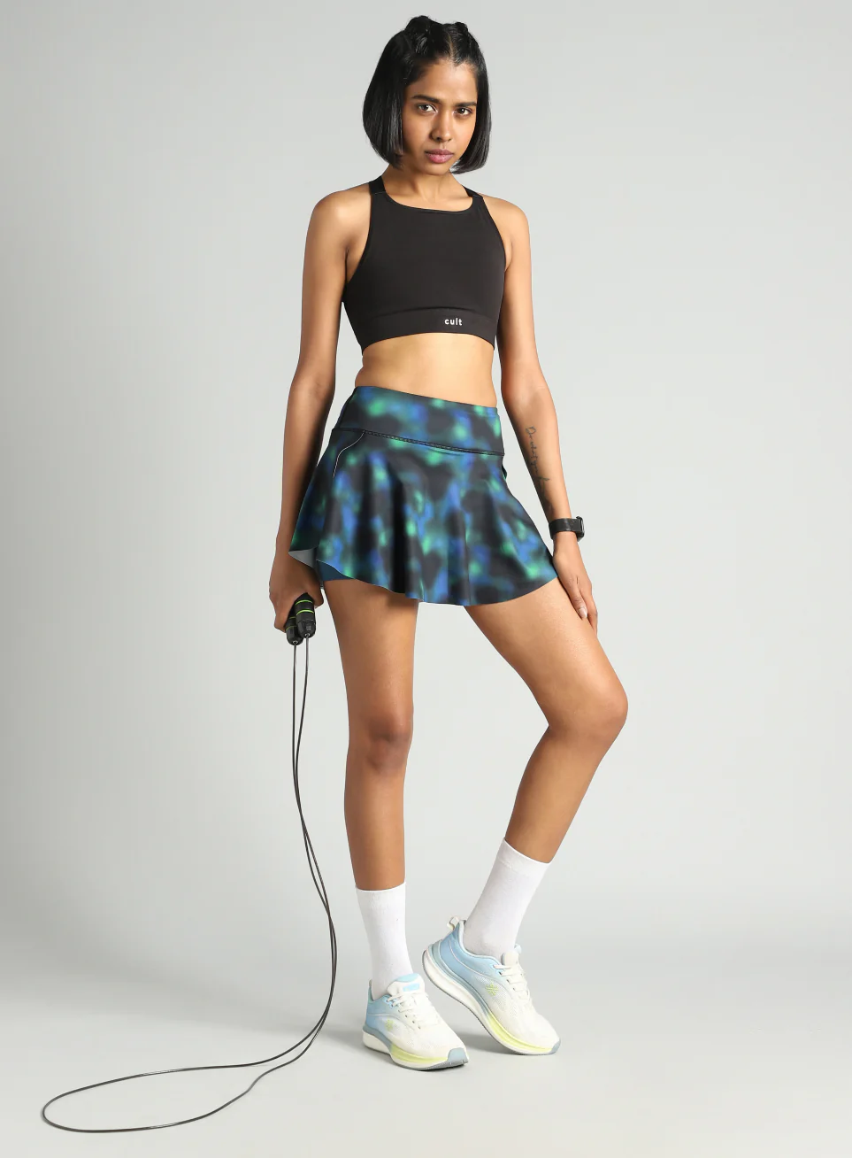 Women's Blue Printed True Performance COMFlex Skorts - Image 2