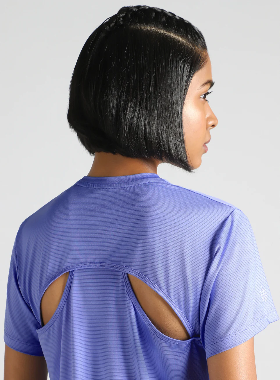 Women's Blue Swift Back Vent Training T-Shirt - Image 7