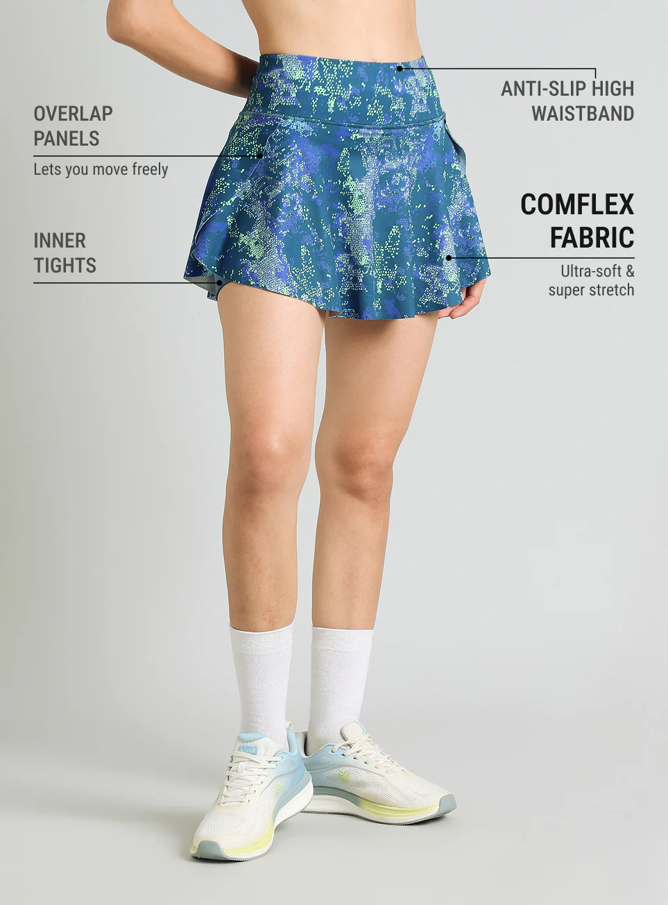 Women's Blue Training Essential Comflex Skort - Image 5