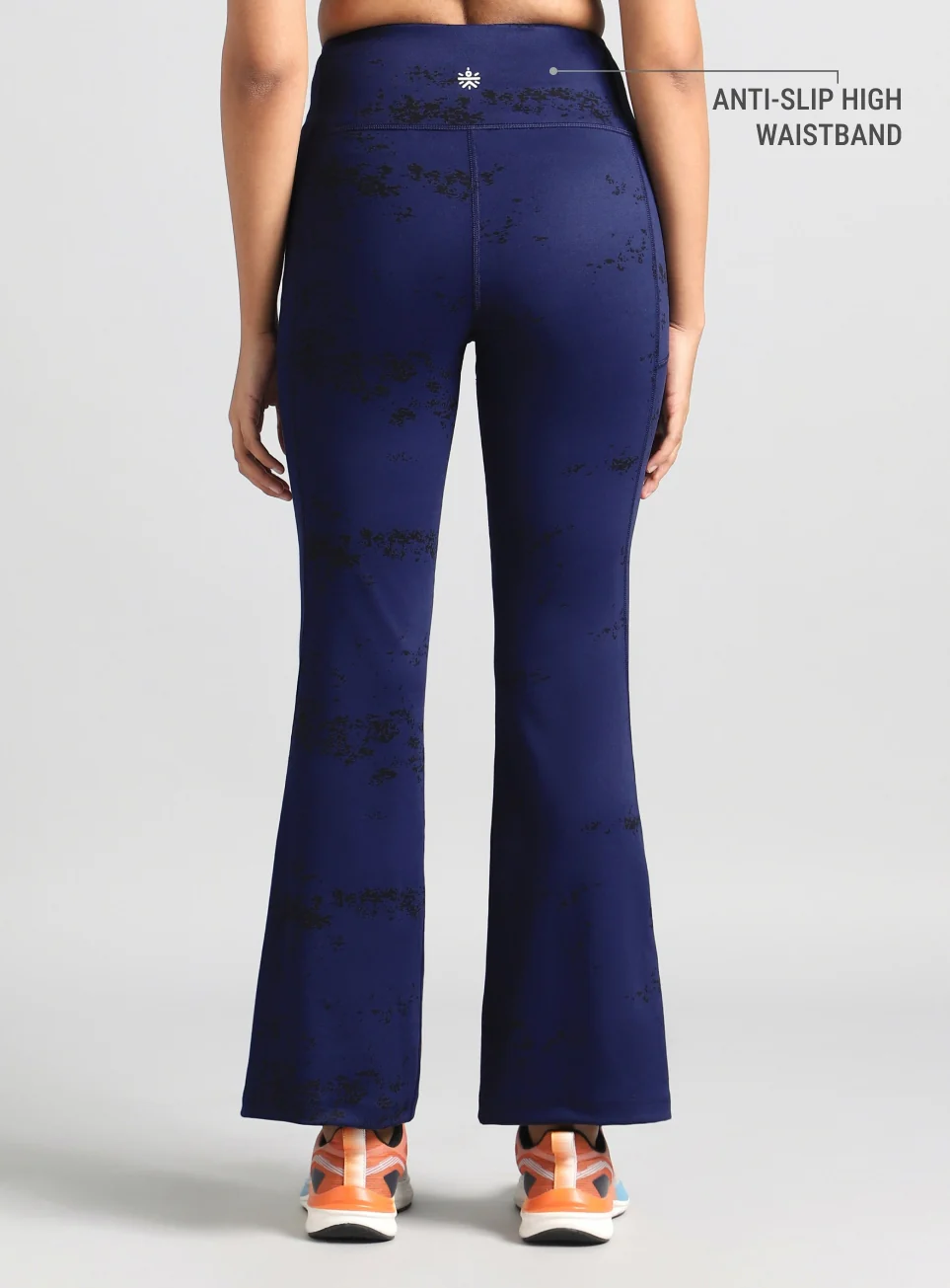 Women's Blue Training Printed COMFlex Flarepants - Image 6